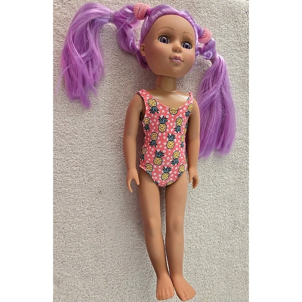 Glitter Girl Doll 14" Tall With One Piece‎ Bathing Suit.